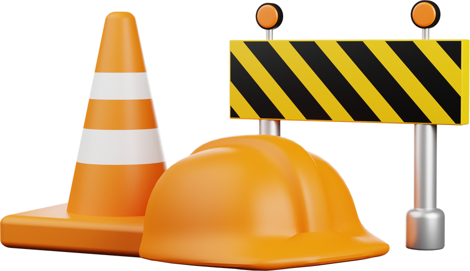 3d icon of maintenance or under construction icon render